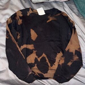 Black and Brown Tie-Dye kids Sweater